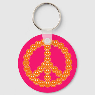 Happy Face Peace Sleutelhanger