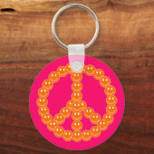 Happy Face Peace Sleutelhanger (Voorkant)