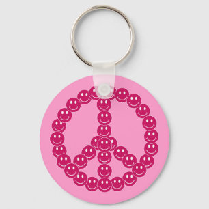 Happy Face Peace Sleutelhanger