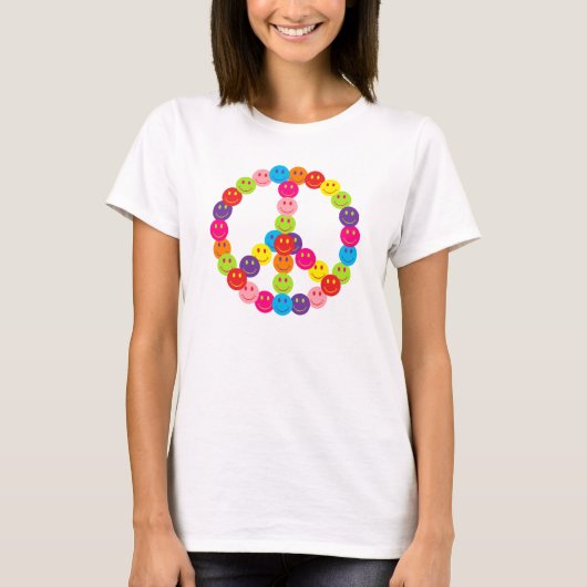 Happy Face Peace T-shirt (Voorkant)