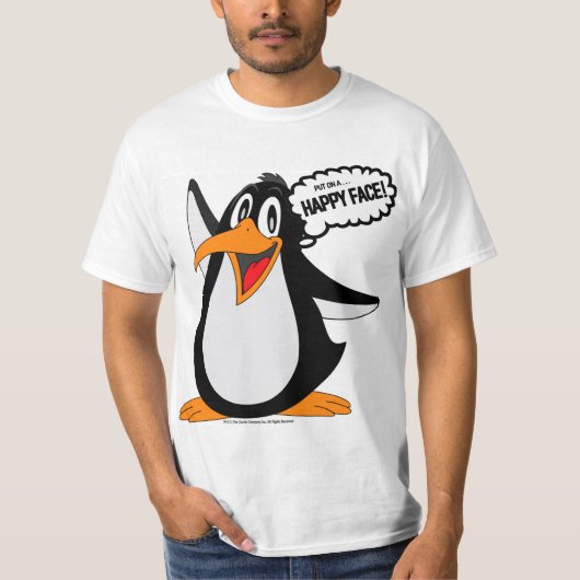 "Happy Face Penguin" T-Shirt (Voorkant)