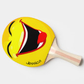 Happy Face Ping Pong Paddle (Vrouw) Tafeltennisbatje (Zijkant)
