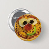 Happy Face Pizza Button (Voorkant /achterkant)