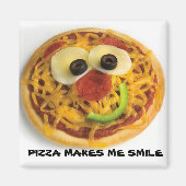 Happy Face Pizza Magnet (Voorkant)