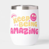 Happy face Preppy slogan blijf geweldig (Achterkant)