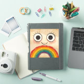 HAPPY FACE RAINBOW STICKER (iPad Cover)
