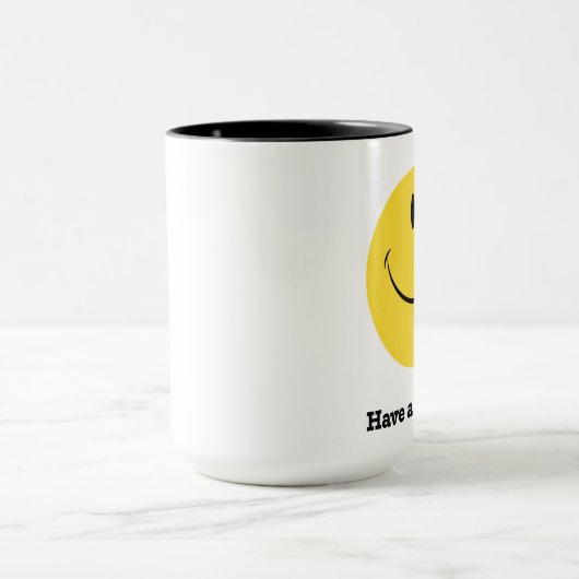 Happy face retro-stijl mok (Midden)