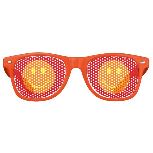 Happy Face Retro Zonnebril (Voorkant)