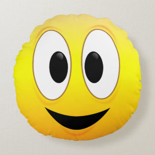 Happy Face Rond Kussen