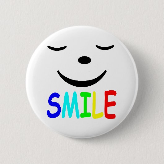 Happy Face Ronde Button 5,7 Cm (Voorkant)