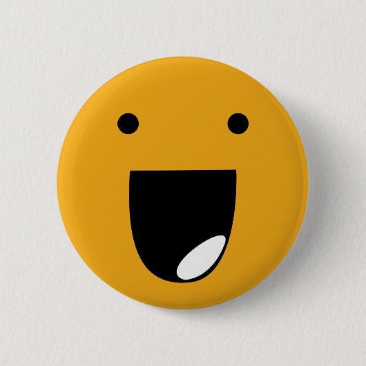Happy Face Ronde Button 5,7 Cm (Voorkant)
