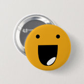 Happy Face Ronde Button 5,7 Cm (Voorkant /achterkant)