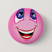 Happy Face Ronde Button 5,7 Cm (Voorkant)