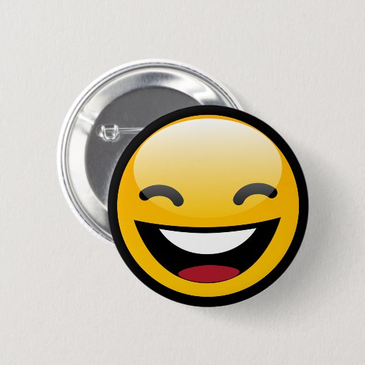 HAPPY FACE RONDE BUTTON 5,7 CM (Voorkant /achterkant)