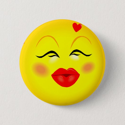 Happy Face Ronde Button 5,7 Cm (Voorkant)