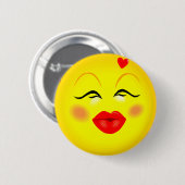 Happy Face Ronde Button 5,7 Cm (Voorkant /achterkant)