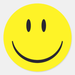 Happy Face Ronde Sticker