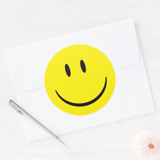 Happy Face Ronde Sticker (Envelop)