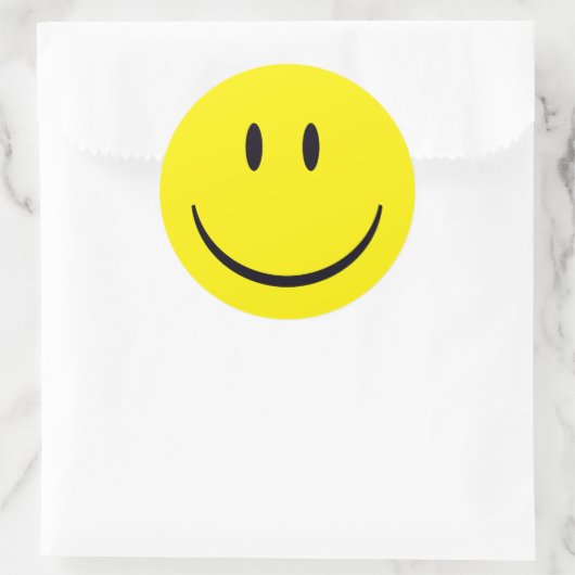 Happy Face Ronde Sticker (Tas)