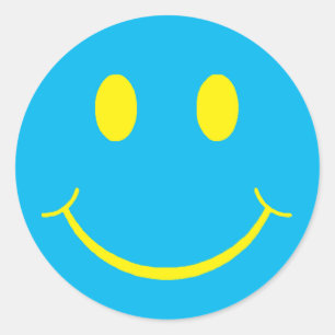 Happy Face Ronde Sticker