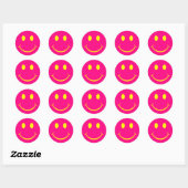 Happy Face Ronde Sticker (Vel)