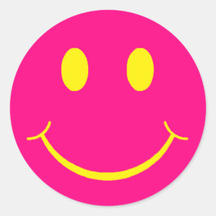 Happy Face Ronde Sticker