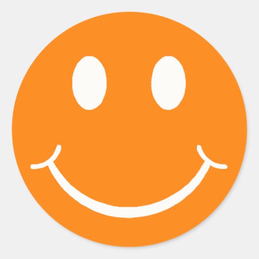 Happy Face Ronde Sticker (Voorkant)