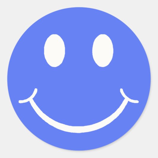 Happy Face Ronde Sticker (Voorkant)