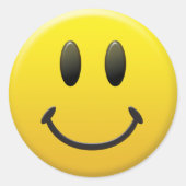 Happy Face Ronde Sticker (Voorkant)