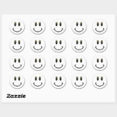 Happy Face Ronde Sticker (Vel)