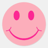Happy Face Ronde Sticker (Voorkant)