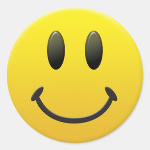 Happy Face Ronde Sticker