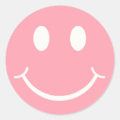 Happy Face Ronde Sticker (Voorkant)