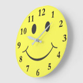 Happy Face Round Acrylic Wall klok (Hoek)