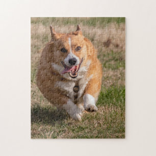 Happy Face Running Corgi Legpuzzel