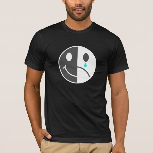 Happy Face Sad Face T-Shirt (Voorkant)