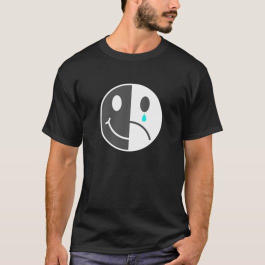 Happy Face Sad Face T-Shirt (Voorkant)
