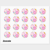 Happy Face Smile Groovy Checkered Birthday Sticker (Vel)