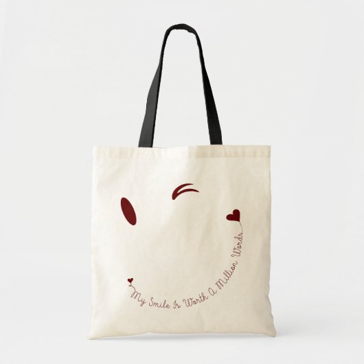 Happy Face Smile Tote Bag (Voorkant)