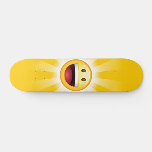 Happy Face Smiley Emoji Skateboard (Horizontaal)