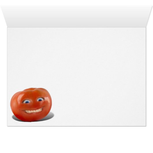 Happy Face Smiling Tomato (Binenzijde Horizontaal (Onderkant))