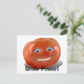 Happy Face Smiling Tomato Briefkaart (Staand voorkant)