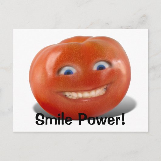 Happy Face Smiling Tomato Briefkaart (Voorkant)