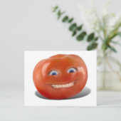 Happy Face Smiling Tomato Briefkaart (Staand voorkant)
