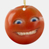 Happy Face Smiling Tomato Keramisch Ornament (Voorkant)
