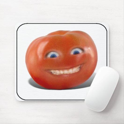 Happy Face Smiling Tomato Muismat (Met muis)