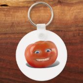 Happy Face Smiling Tomato Sleutelhanger (Voorkant)