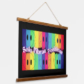 Happy Face Spanish Wording | Inspirerend prijsopga Hangend Wandkleed (Gebogen)