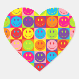 Happy Face Squares Hart Sticker