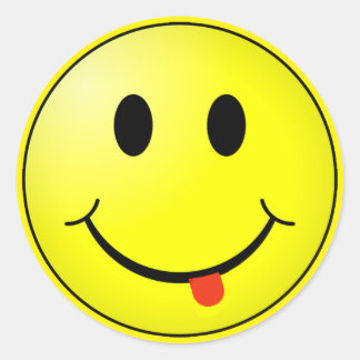 Happy Face sticker! Ronde Sticker